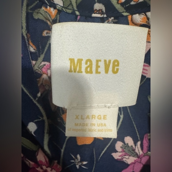 Anthropologie Maeve Zita Blouse Floral fairycore girly Print Women's size xL - Picture 3 of 6